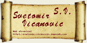 Svetomir Vicanović vizit kartica